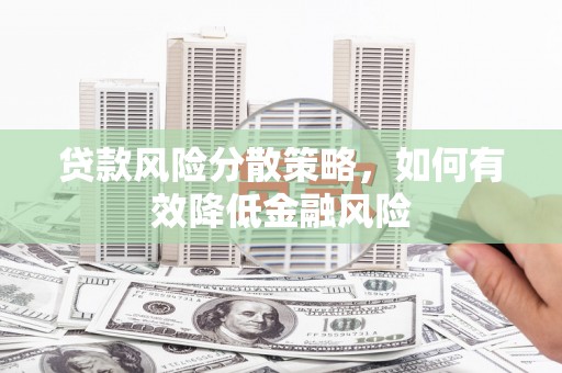 东坡贷款风险分散策略，如何有效降低金融风险