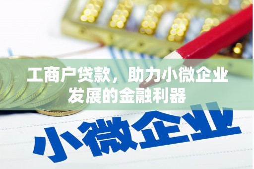 东坡工商户贷款，助力小微企业发展的金融利器