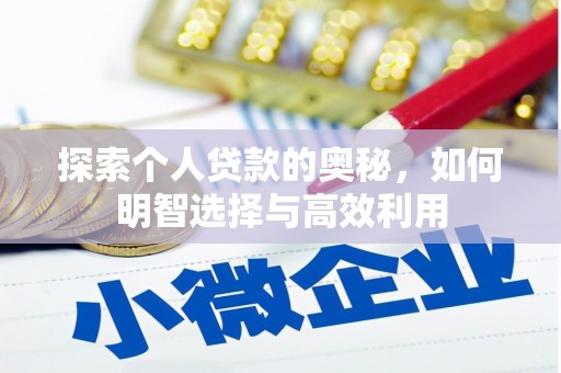东坡探索个人贷款的奥秘，如何明智选择与高效利用