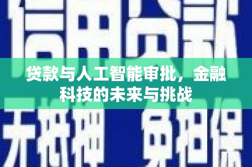 东坡贷款与人工智能审批，金融科技的未来与挑战