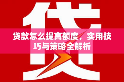 东坡贷款怎么提高额度，实用技巧与策略全解析