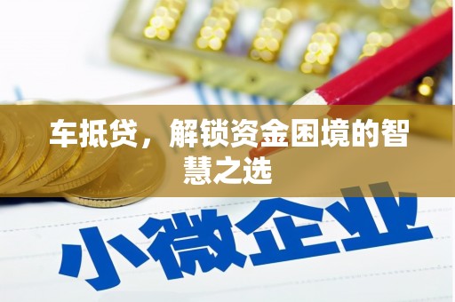 东坡车抵贷，解锁资金困境的智慧之选