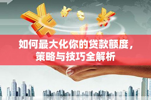 东坡如何最大化你的贷款额度，策略与技巧全解析
